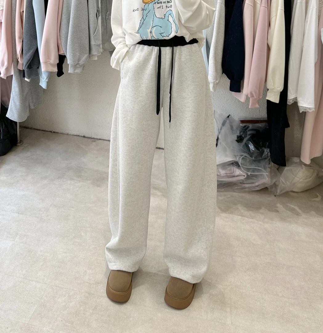 今喜 欧货春季新款慵懒风灰色弯刀卫裤女高腰宽松休闲阔腿香蕉裤