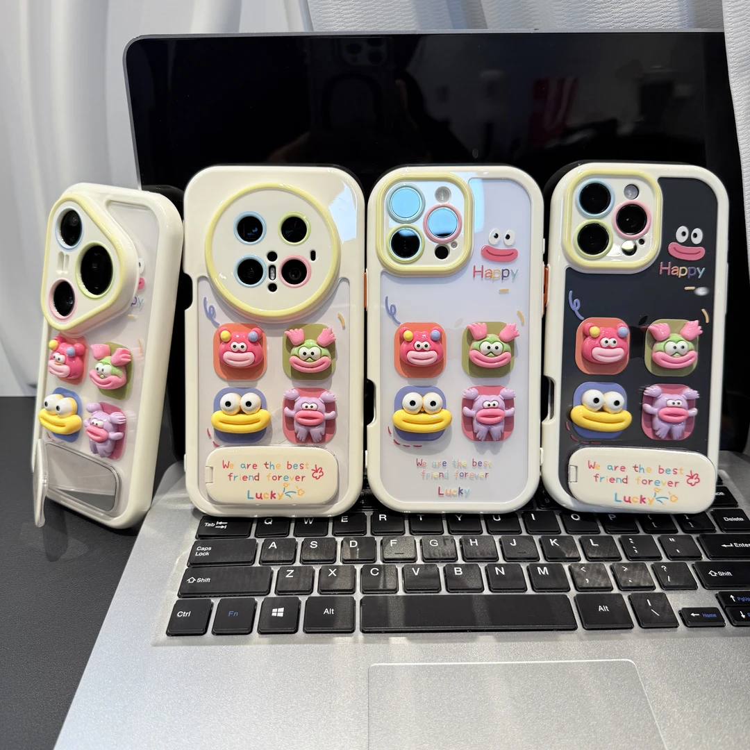 香肠嘴小怪兽支架适用苹果/华为/荣耀/OPPO/VIVO/小米手机壳防摔