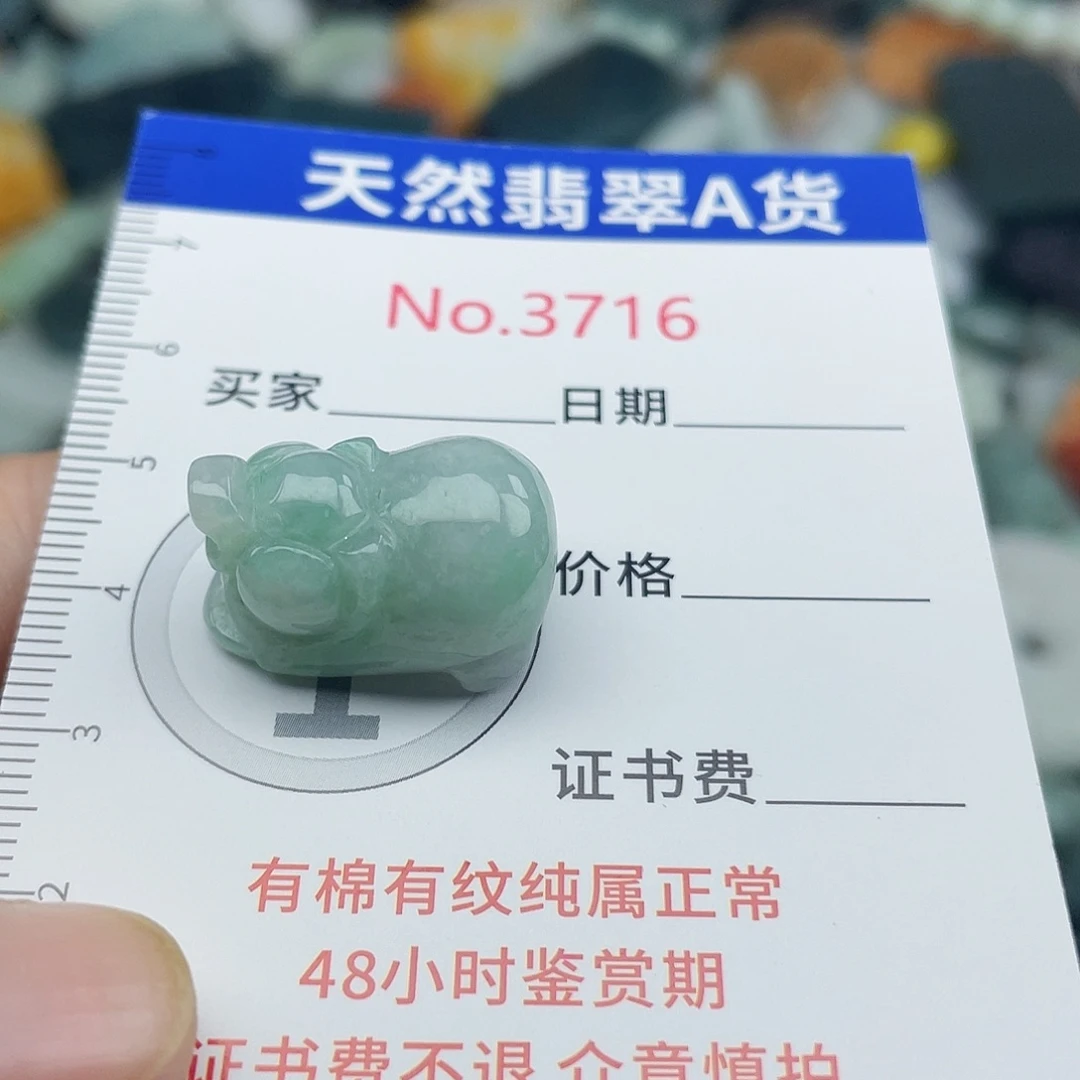 未镶嵌挂件翡翠3716
