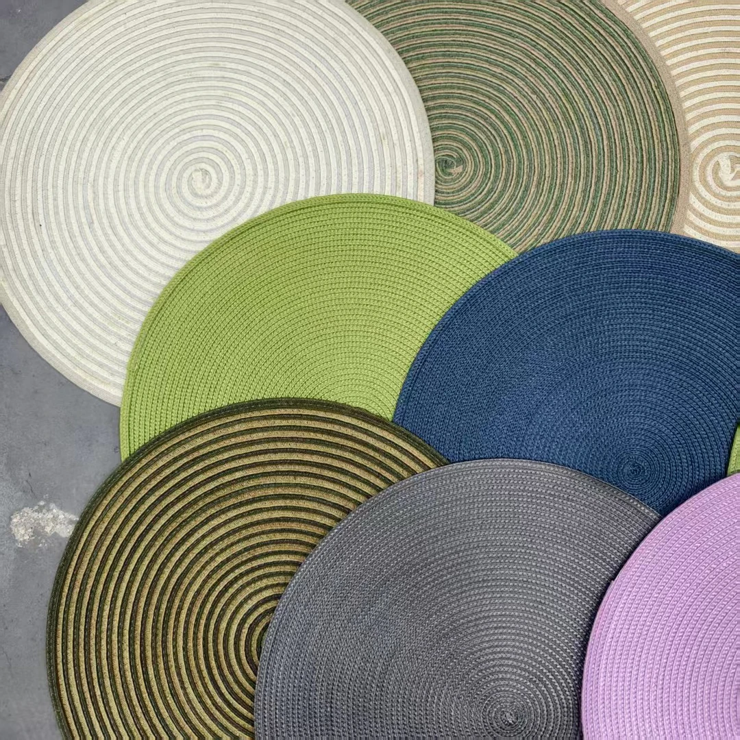 cb010 仿草编圆盘垫36cm颜色随机4个出