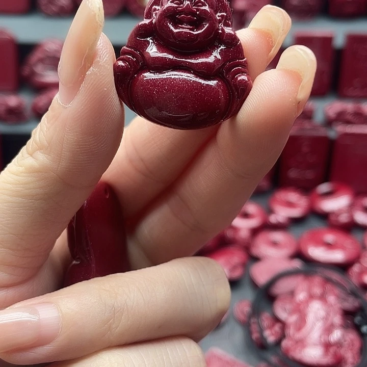 天然辰砂朱砂吊坠