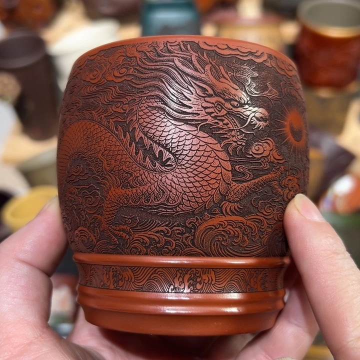 紫砂茶杯宜兴紫砂主人杯