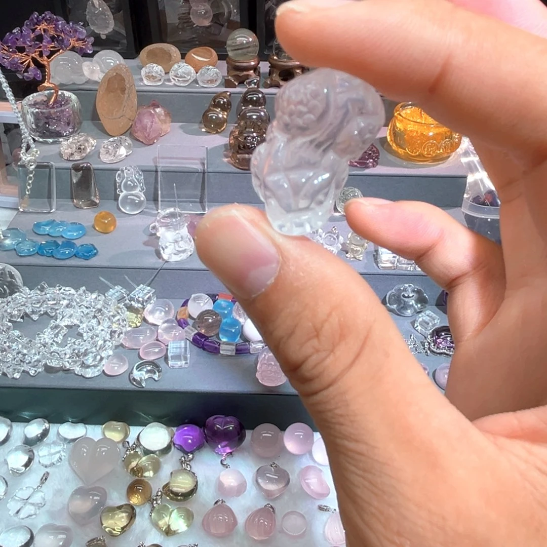 水晶摆件未镶嵌奶白貔貅