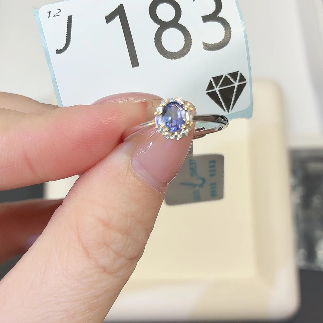 珠宝奇石坦桑石银S925镶嵌