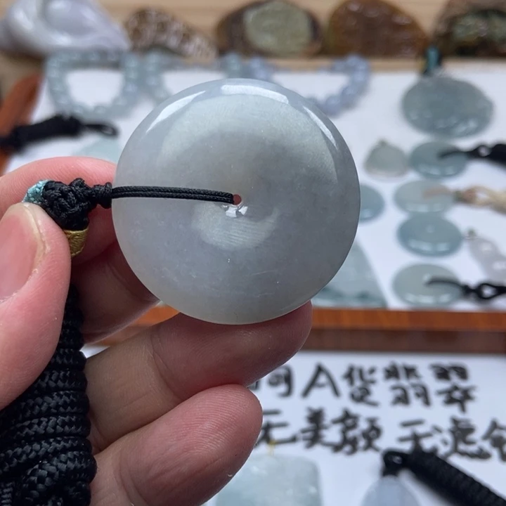 翡翠未镶嵌颈饰大平安扣 天然缅甸A货翡翠