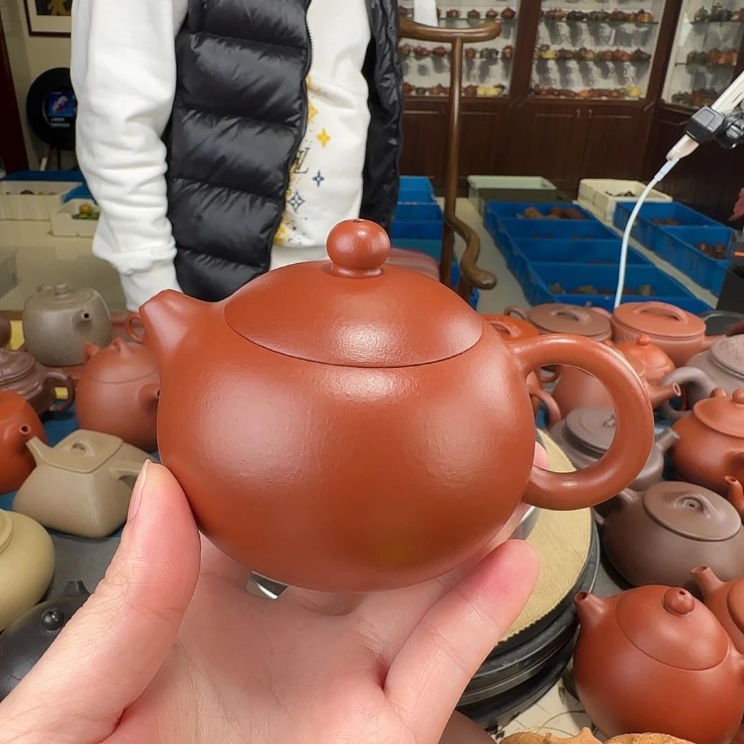 紫砂茶壶西施朱泥180