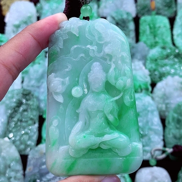 天然A货翡翠观音