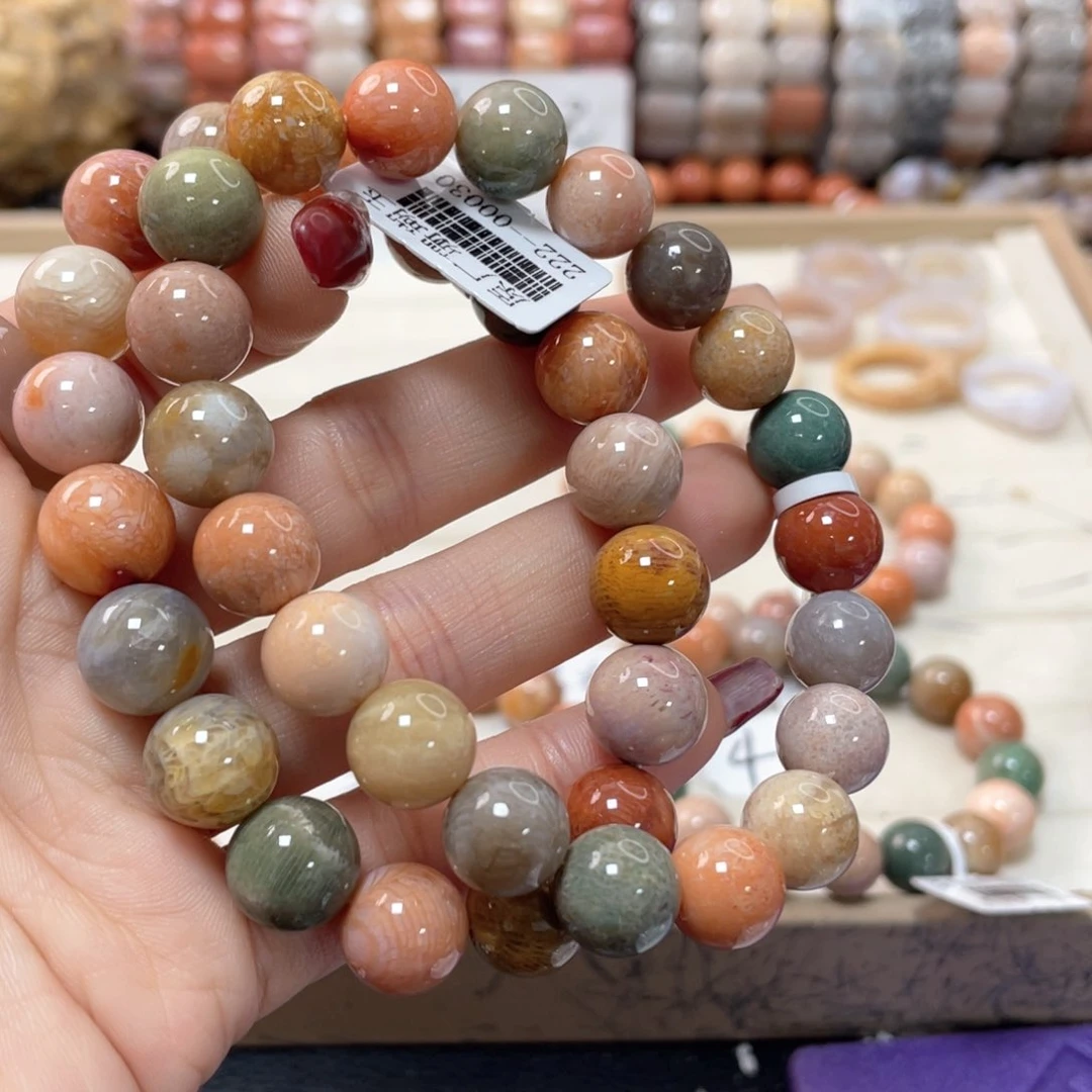 硅化珊瑚（珊瑚玉）手链未镶嵌爱***碗549