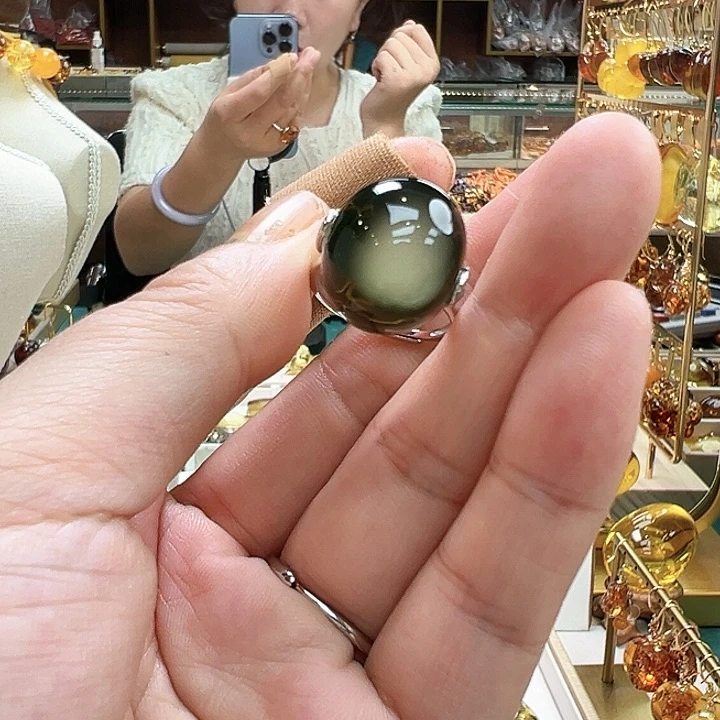 琥珀银S925镶嵌珠宝奇石