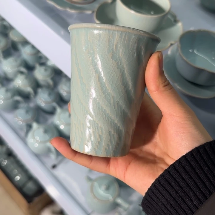 奇***遇微瑕仿古手工可乐杯