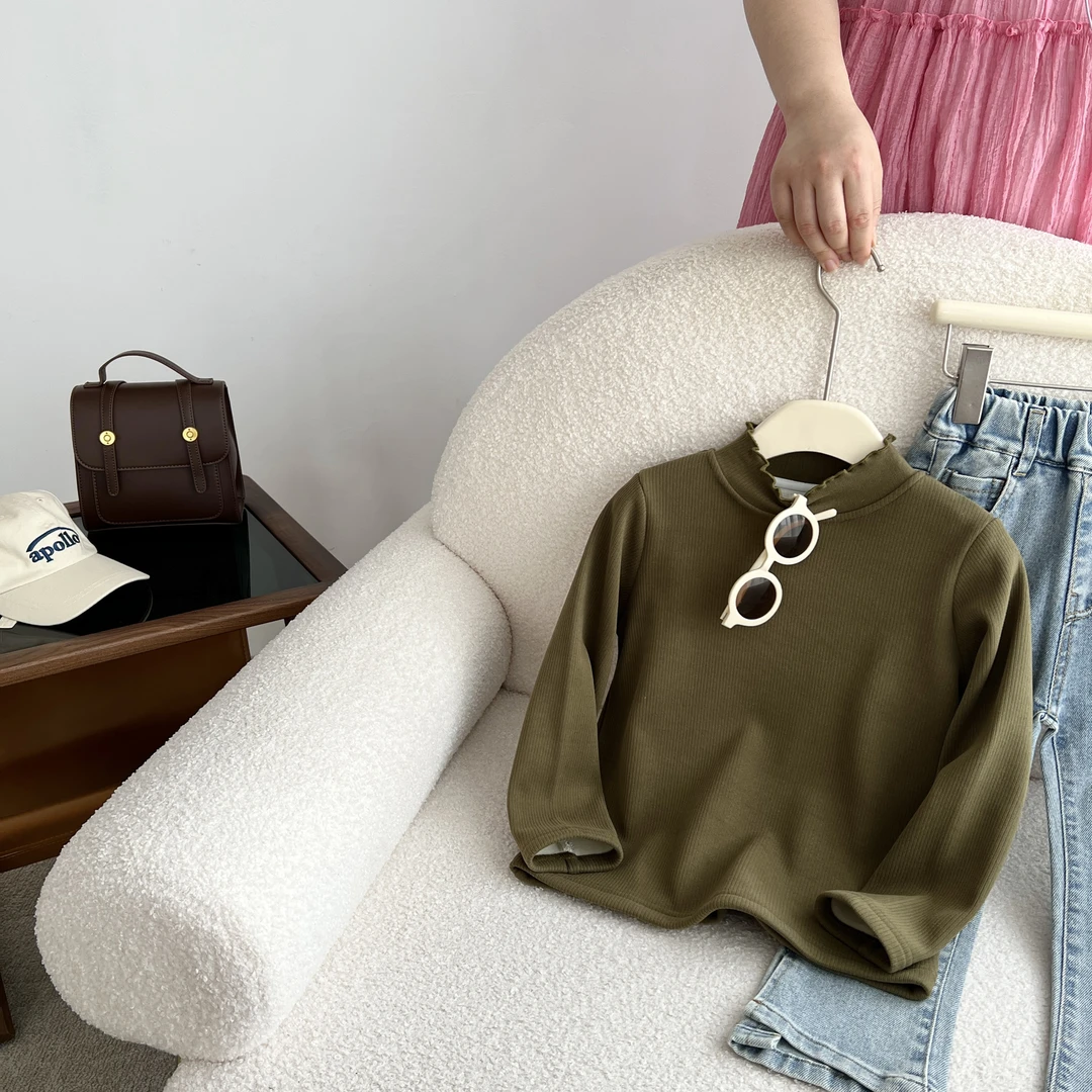 小菲特冬季新款女童装中大童儿童上衣女宝宝加绒打底衫BGYD35133