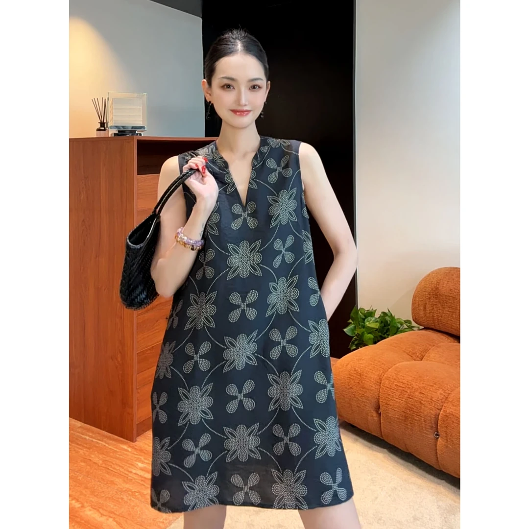 紫紫 耐悦国风裙   国风美唐定织暗纹连衣裙ZD06LZYL487