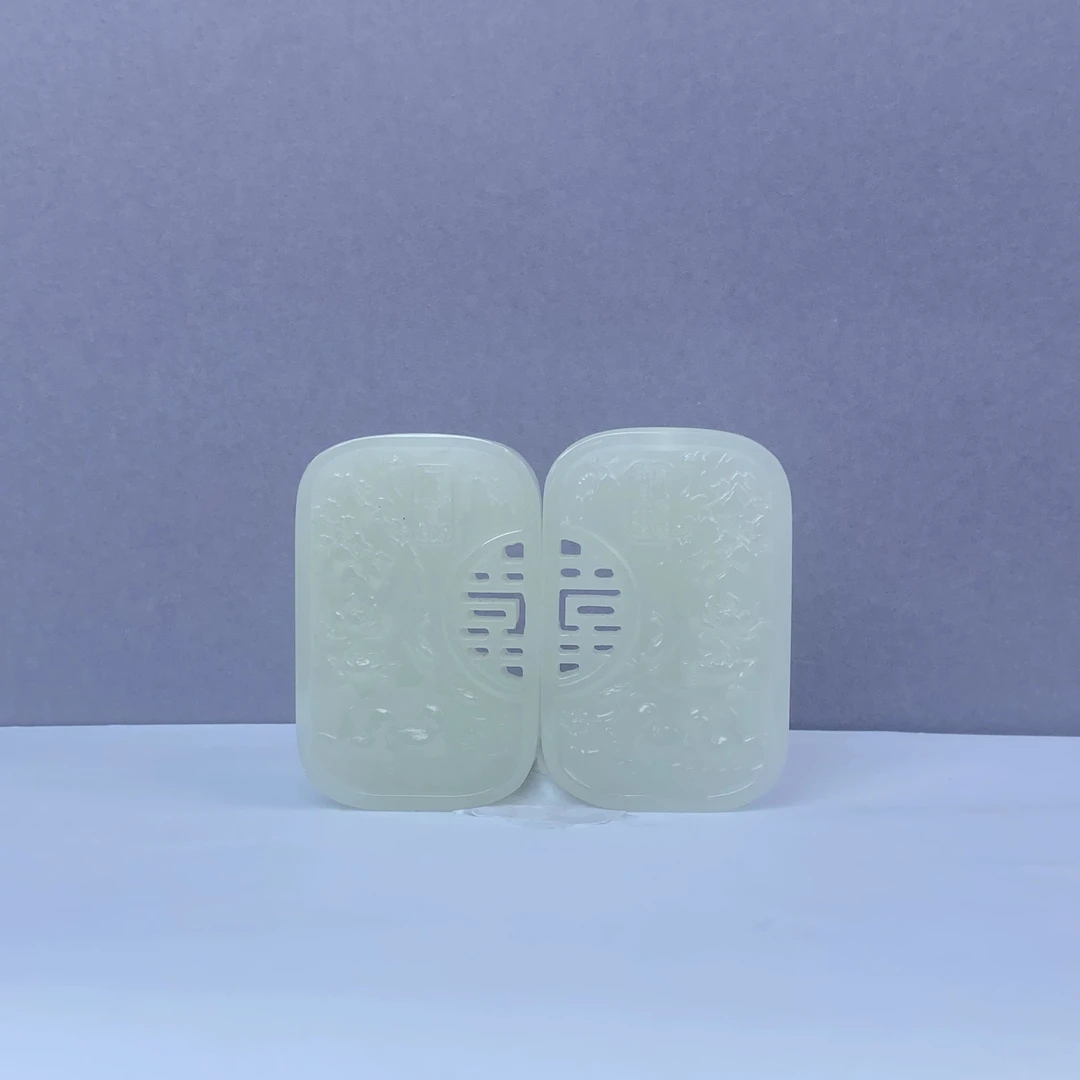 C89 和田玉龙凤喜结连理佩