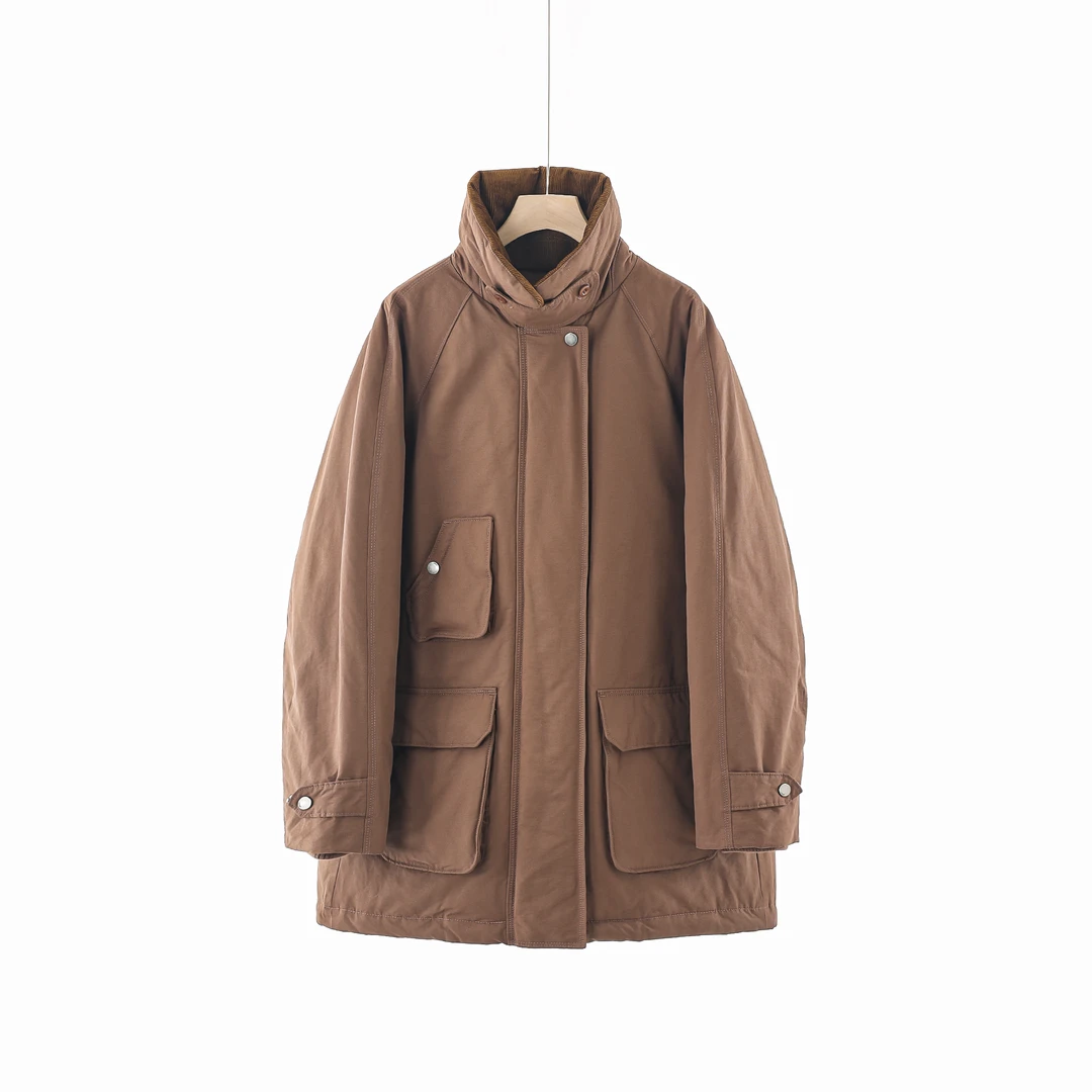 【北总严选】帕迪恩百搭中长款立领羽绒服3804