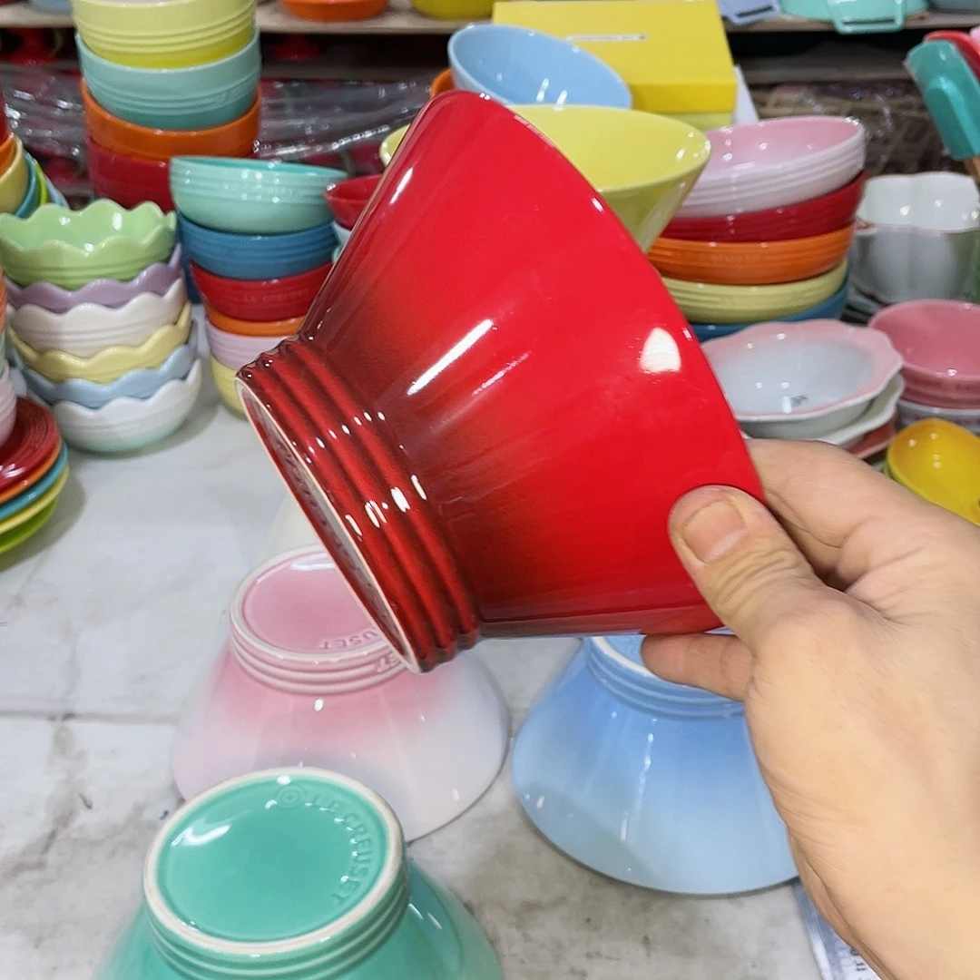 瓷片微瑕陶瓷餐具家用 两个红色7.5精品