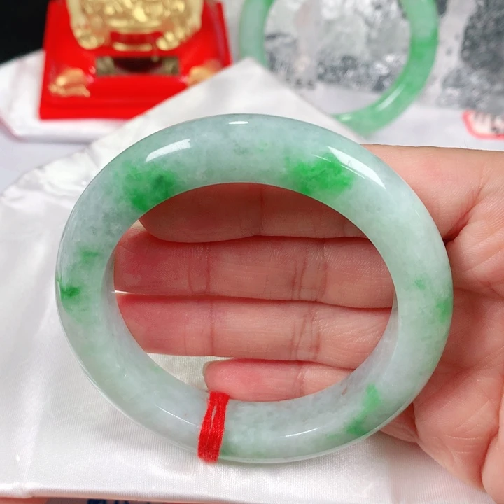 未镶嵌手镯翡翠弹****妈   编号0164 正圈54+