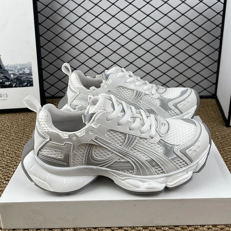 厚底超火老爹女ins潮2025年新款网面鞋子女款爆款2025新款