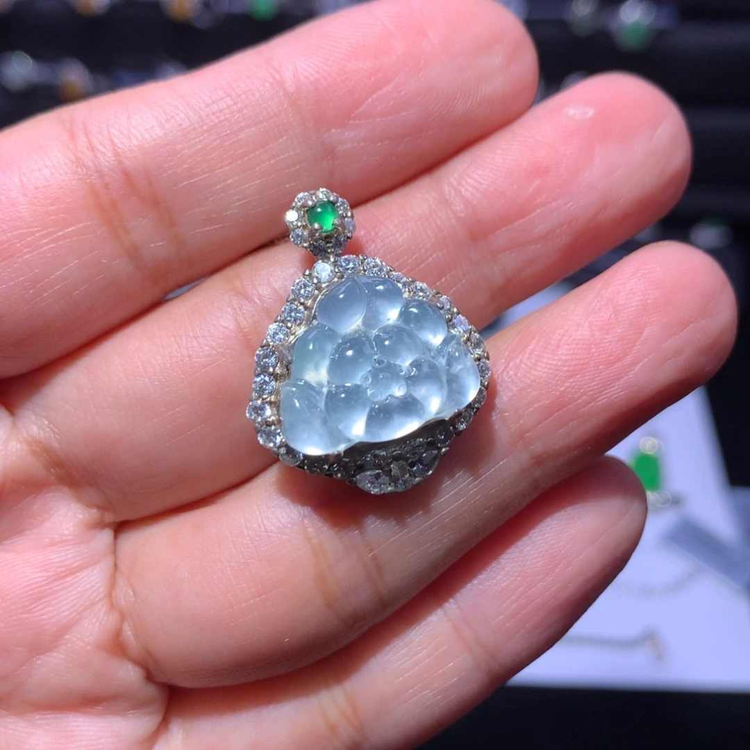 银S925镶嵌手链翡翠