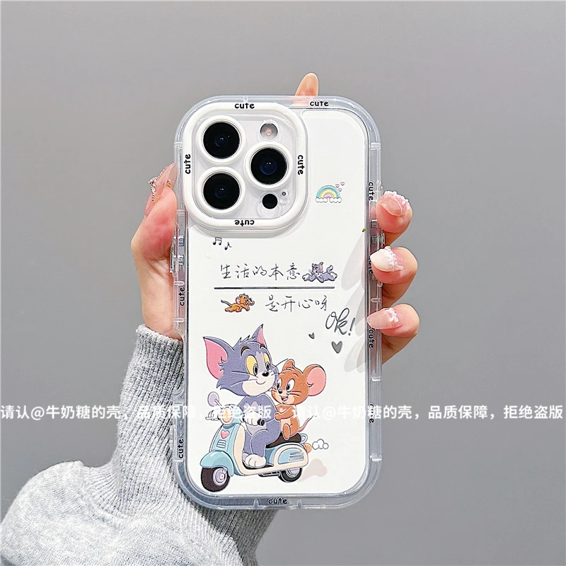 镜面奶油壳适用苹果17/iPhone/华为荣耀/OPPO/VIVO/小米手机壳潮