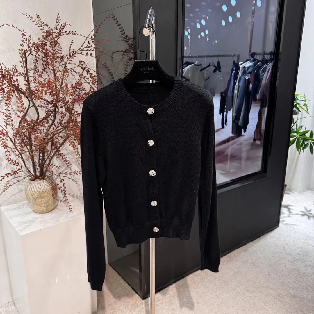 时尚百搭圆领针织开衫062