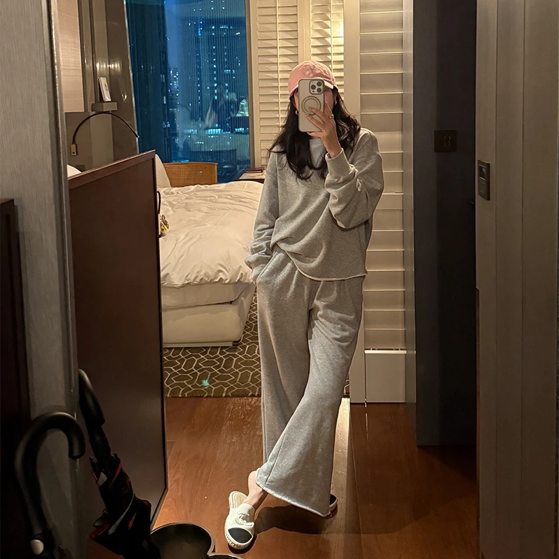 靠谱。【city walk】慵懒松弛感卫衣+裤子四件套KP250122