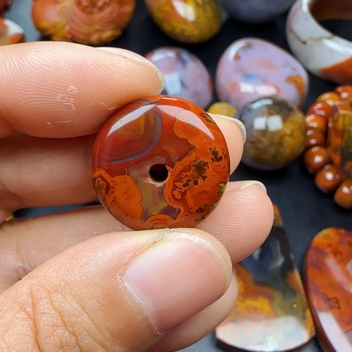 玛瑙/玉髓未镶嵌战国红玛瑙玉髓吊坠