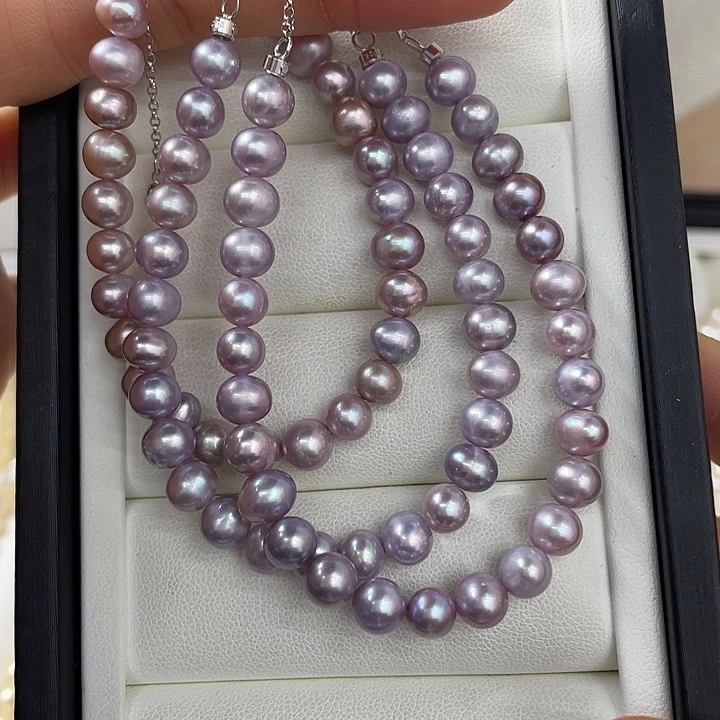 淡水珍珠手绳银S925镶嵌随机发