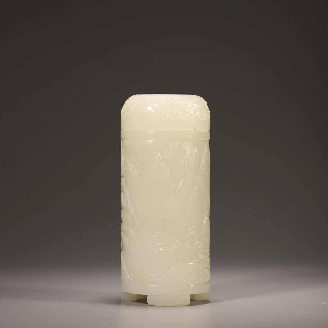 Lot31清代 和田白玉筒