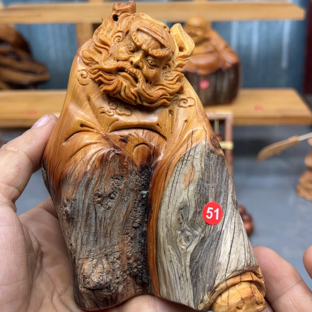 三***哥木崖柏木摆件手把件