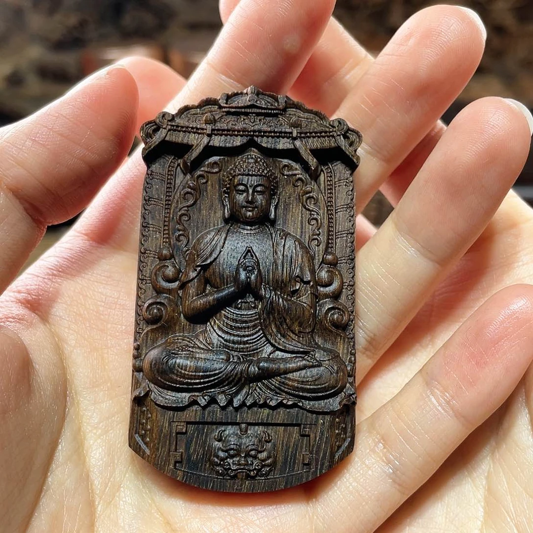 【闪购商品】沉香木吊坠欢**喜越南富森红土沉香