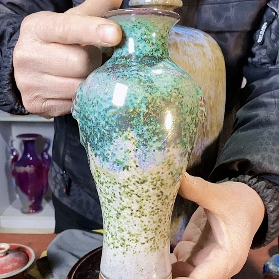 摆件尚峰钧窑作品瓶摆件新疆不包邮