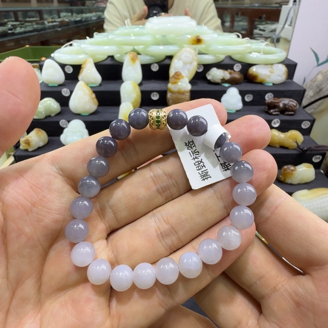 和田玉合金手串新疆和田玉手串卡8