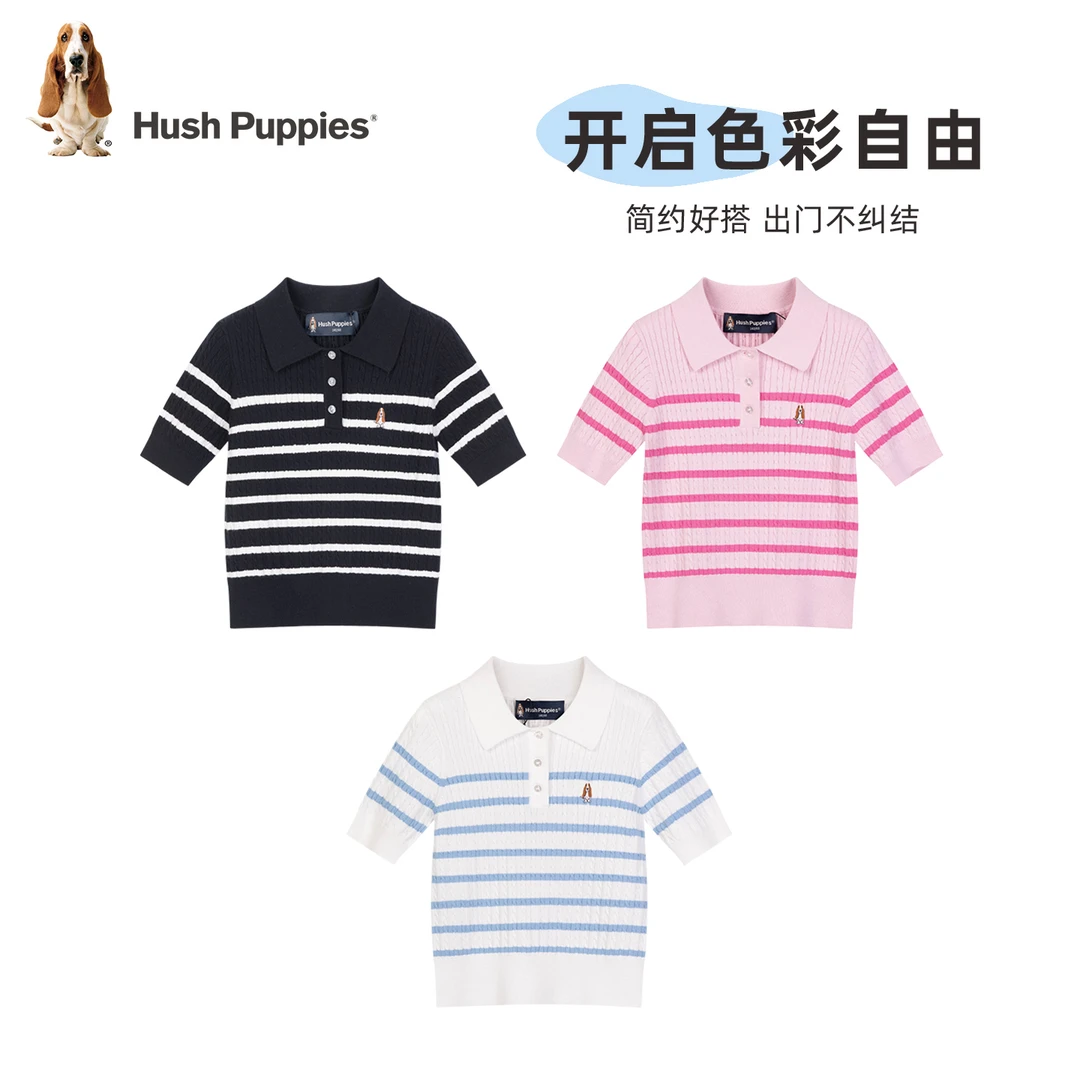 暇步士童装2026春新款气质短袖针织Polo衫
