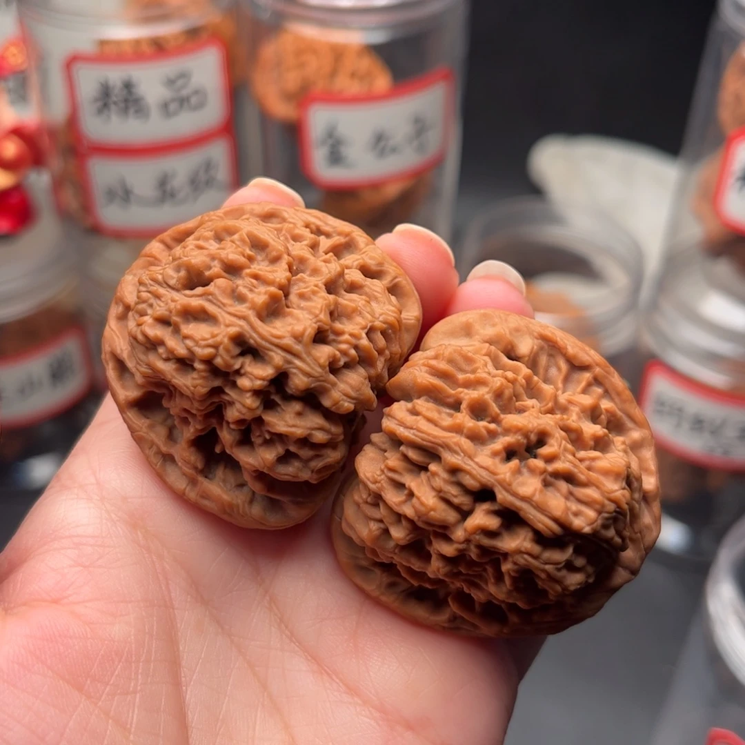 文玩核桃把件44老树南疆石全品