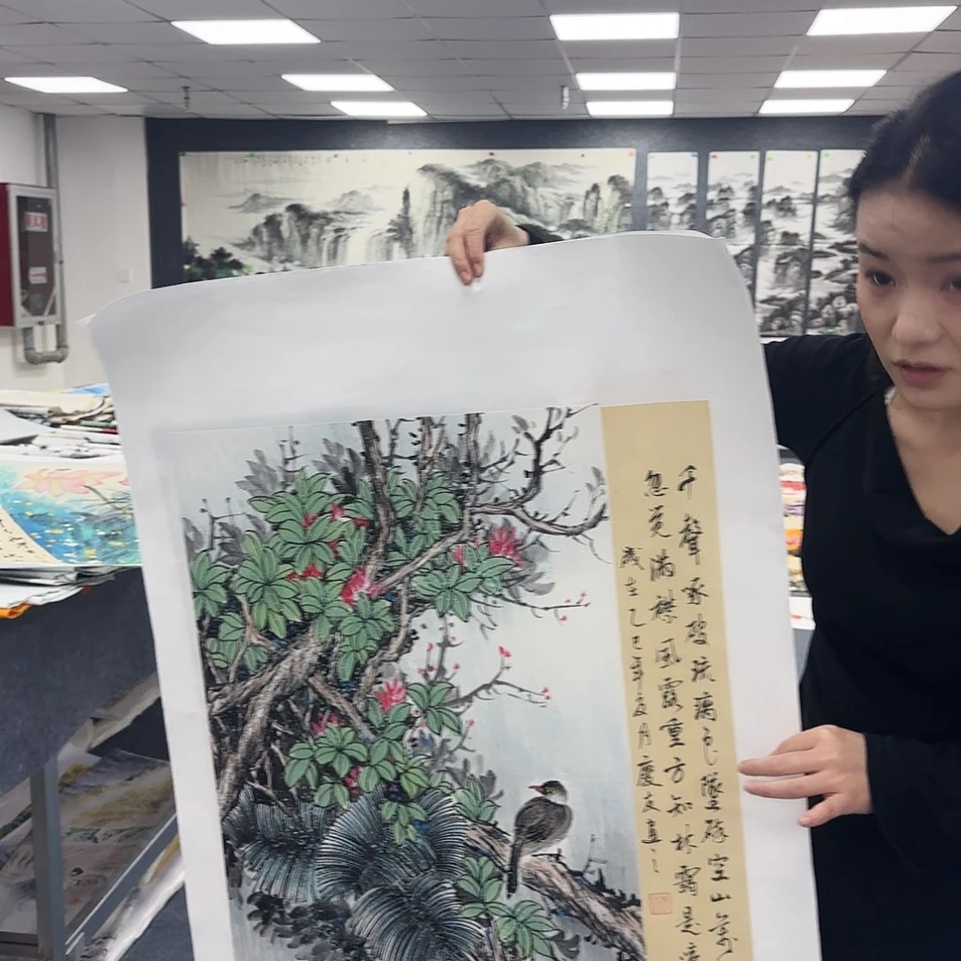 国画作品小姐姐放漏中