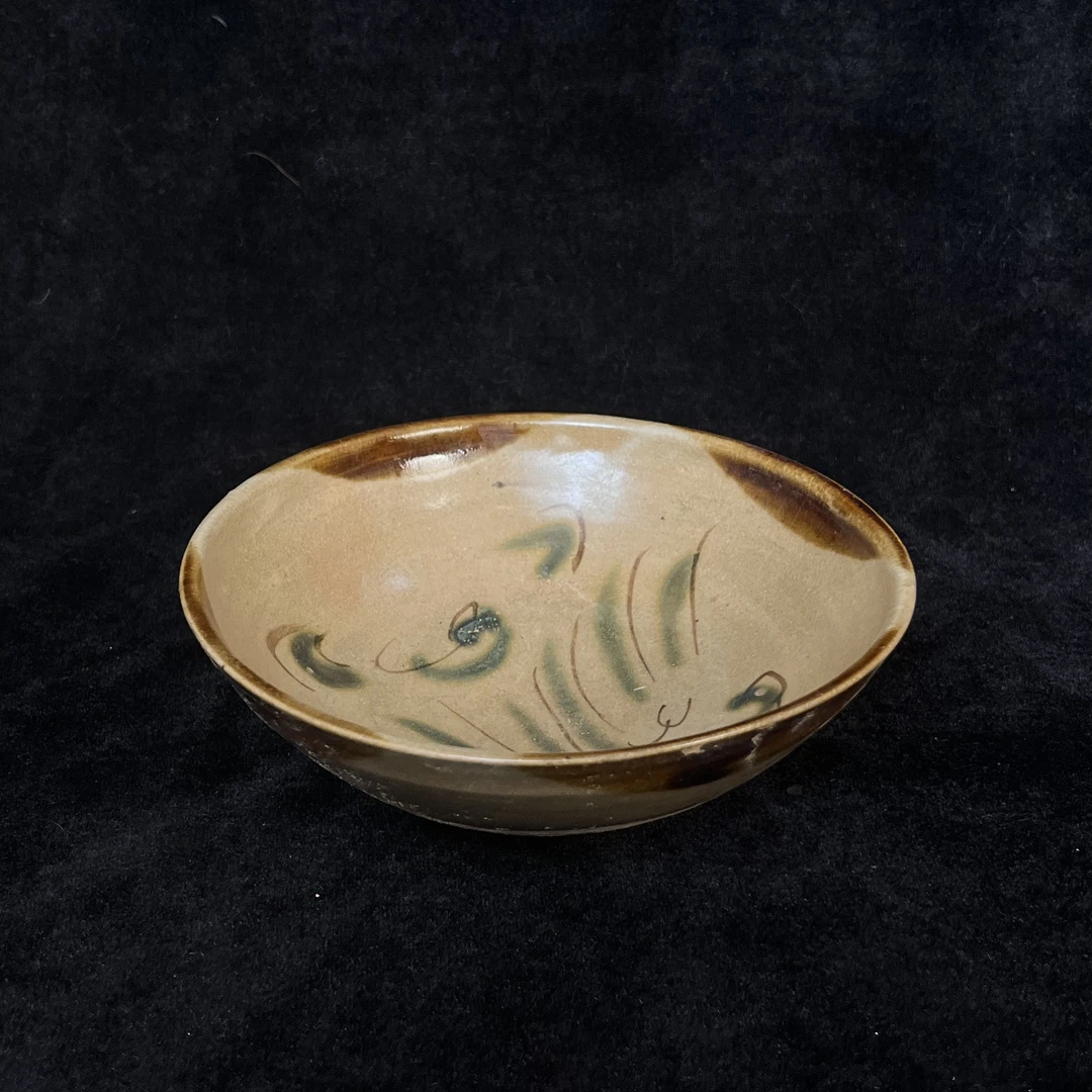 明代仿长沙窑点彩碗