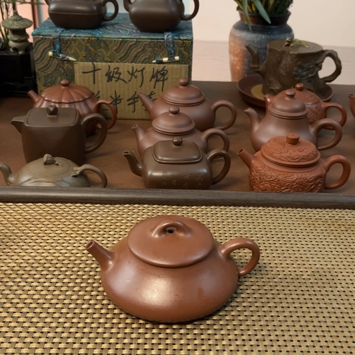 紫砂茶壶队*隐瓢中槽清半手壶
