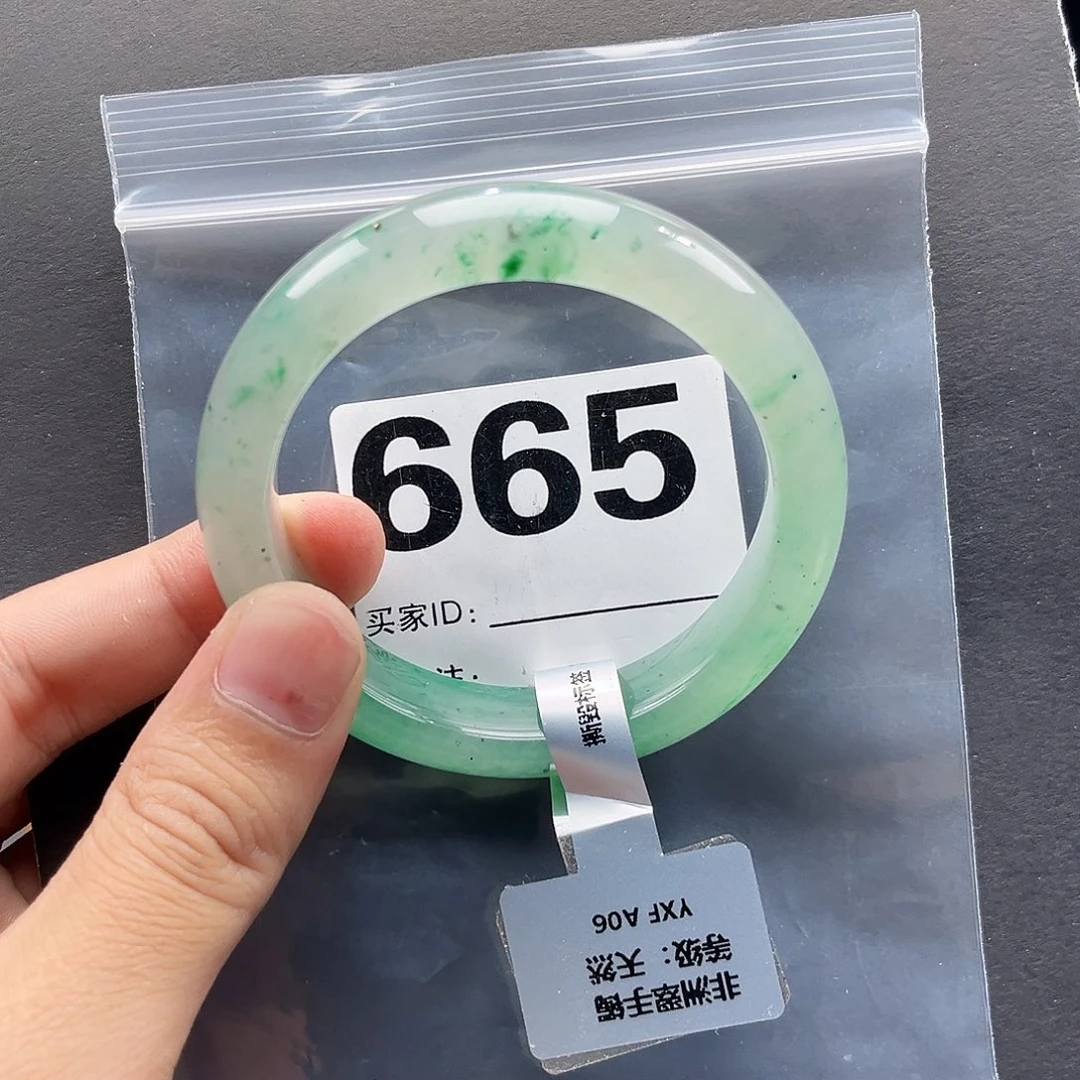 未镶嵌手镯石英质玉（非洲翠）5556圈口665