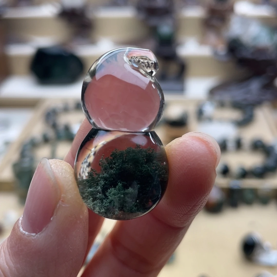 未镶嵌水晶颈饰绿幽灵聚宝盆葫芦