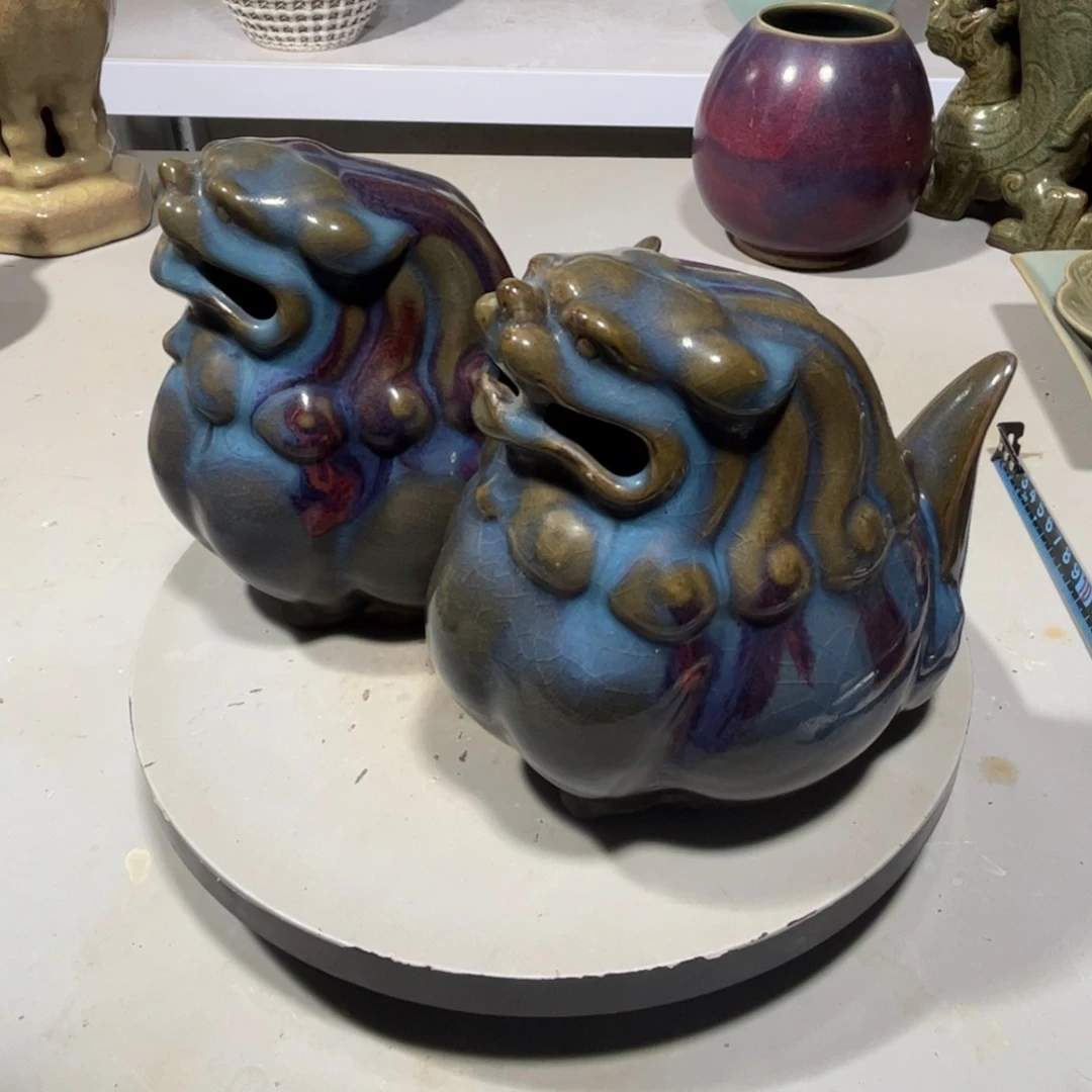 瓶文****6钧窑瓷器品相完美