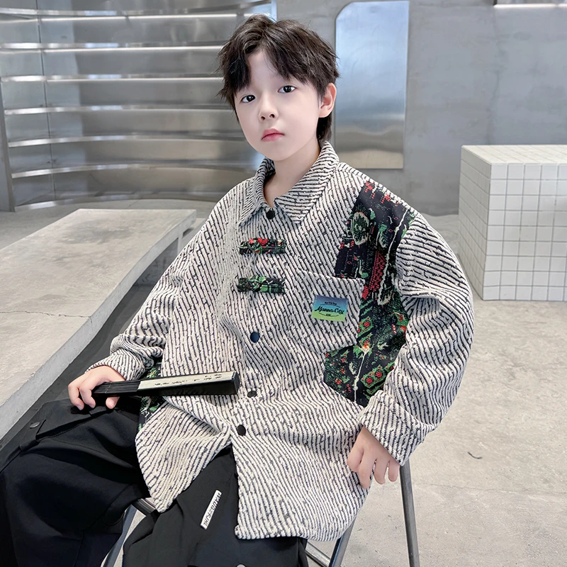 男童唐装汉服外套春秋款2025新款秋装中式国风古装儿童男孩秋季潮