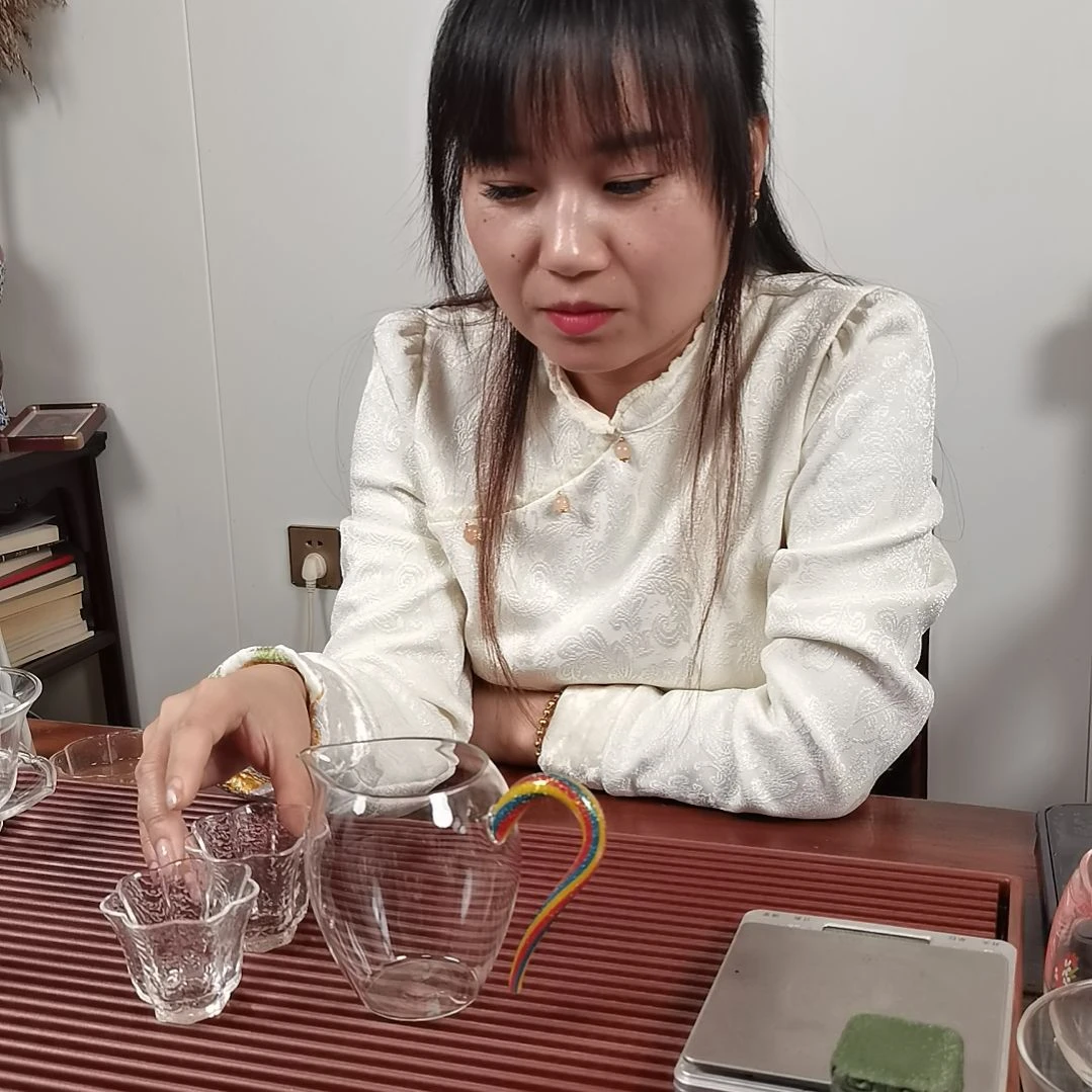 手柄款高硼硅玻璃彩虹把手配两支小杯