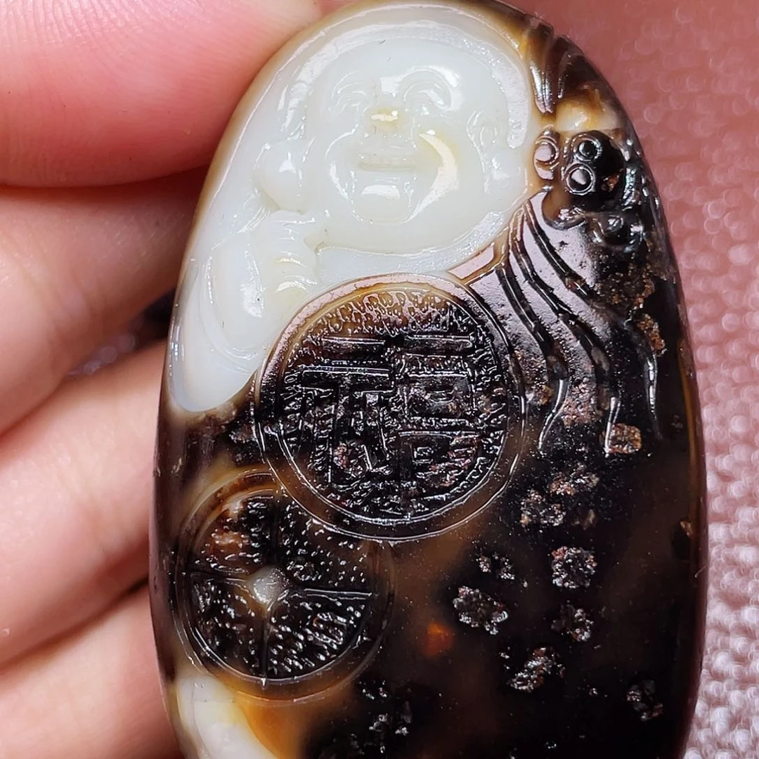 颈饰未镶嵌和田玉喜**已