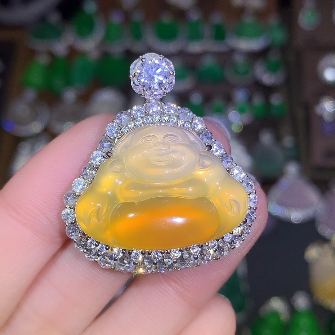 小***果玛瑙/玉髓银S925镶嵌颈饰