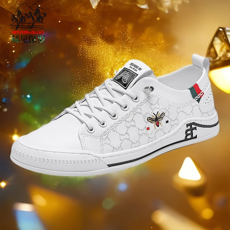 赫尼保罗鞋子男款男士开车专用鞋鞋子男款2025新款板鞋百搭休闲鞋