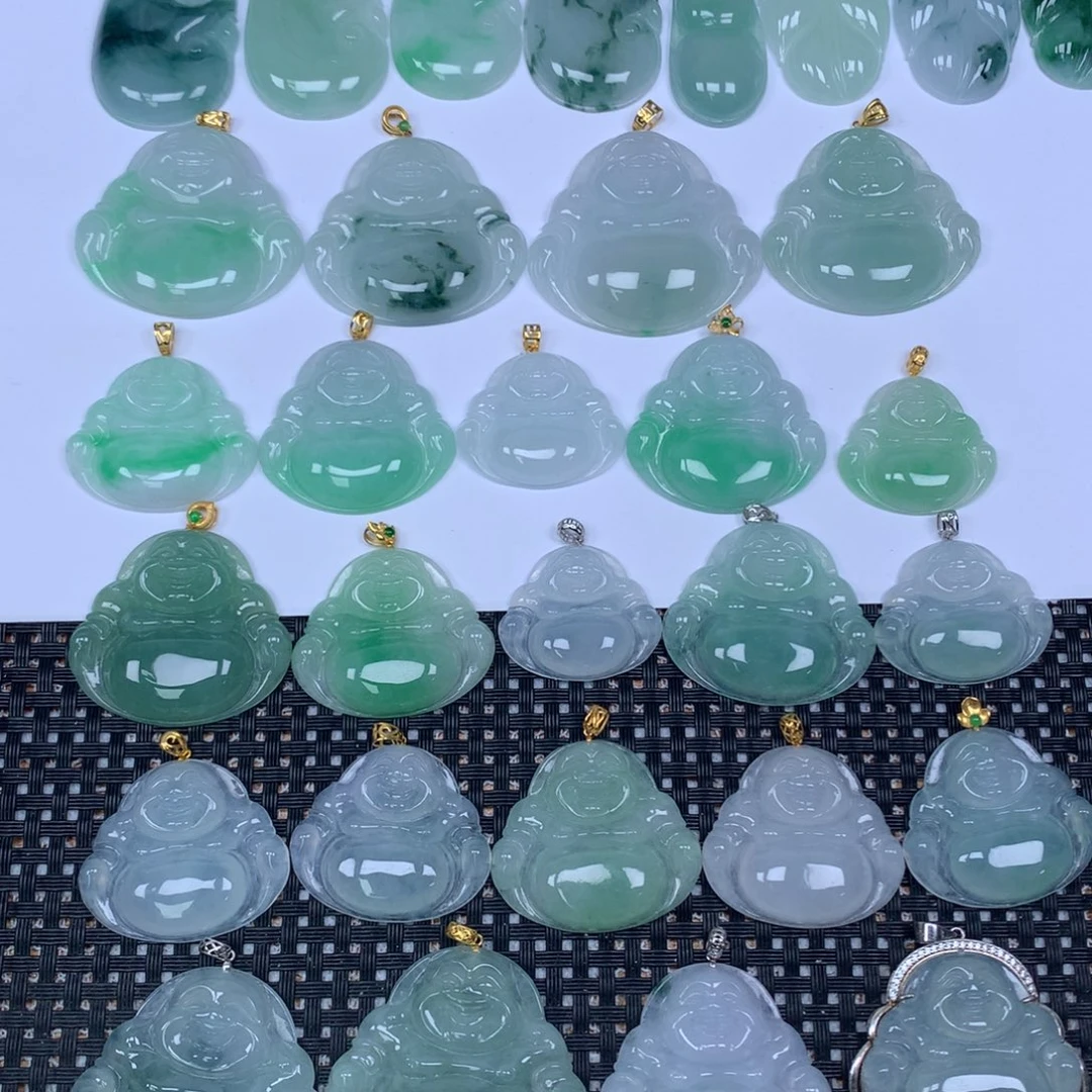 翡翠未镶嵌颈饰天然