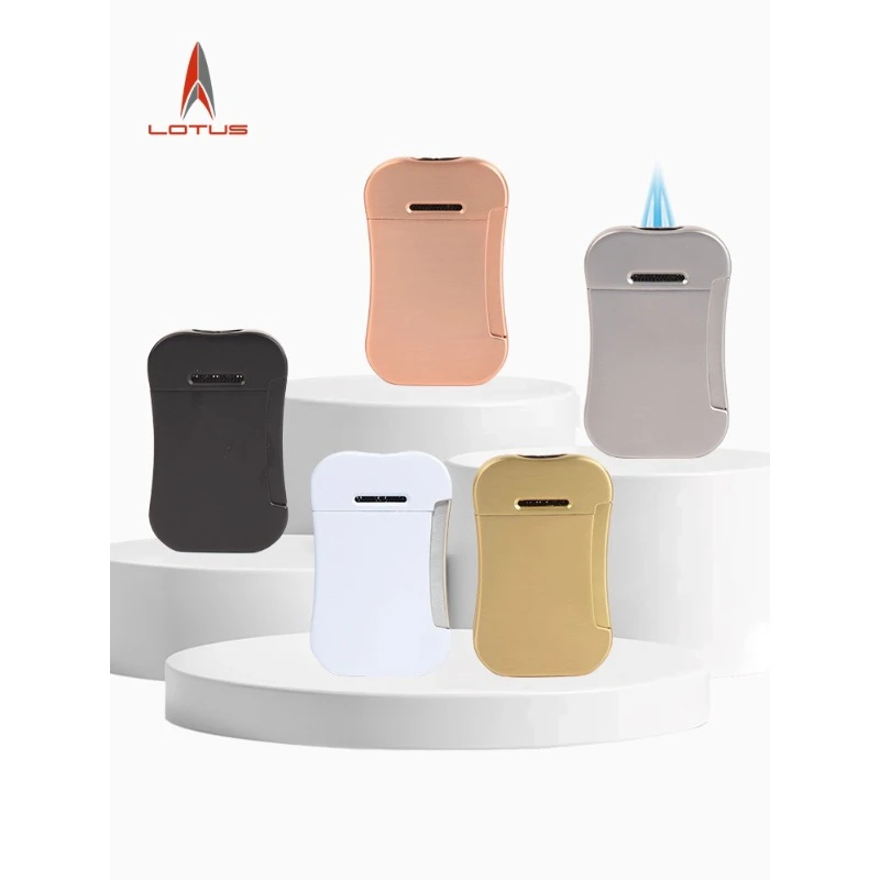 美国LOTUS L85系列雪茄打火机 路特斯超薄便携 双火焰可充气