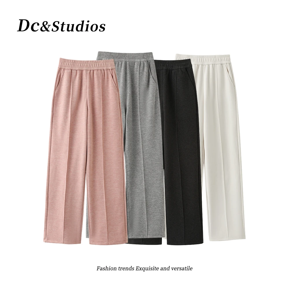 门店37&9！超舒适糯米裤~高腰抗皱百搭直筒阔腿休闲裤女 C19574