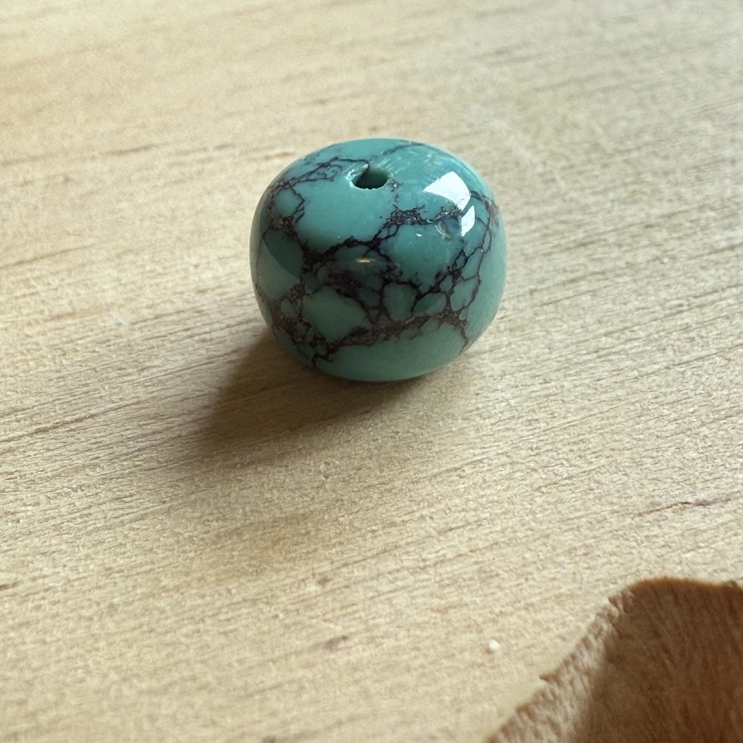 81原矿纯天然无优化高瓷绿松石老型8.5×6mm保真正品配串百搭