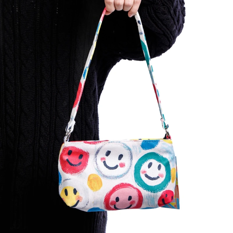 无则艺【横版手机包】微笑小众时尚百搭单肩小横版手机包